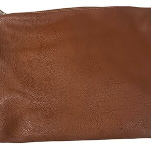 Black Rivet Tan Leather Toiletry Bag